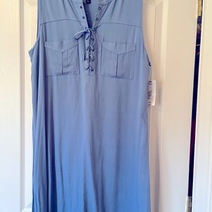 Ladies Blue a.n.a sleeveless dress. Perfect for the dog days of summer.